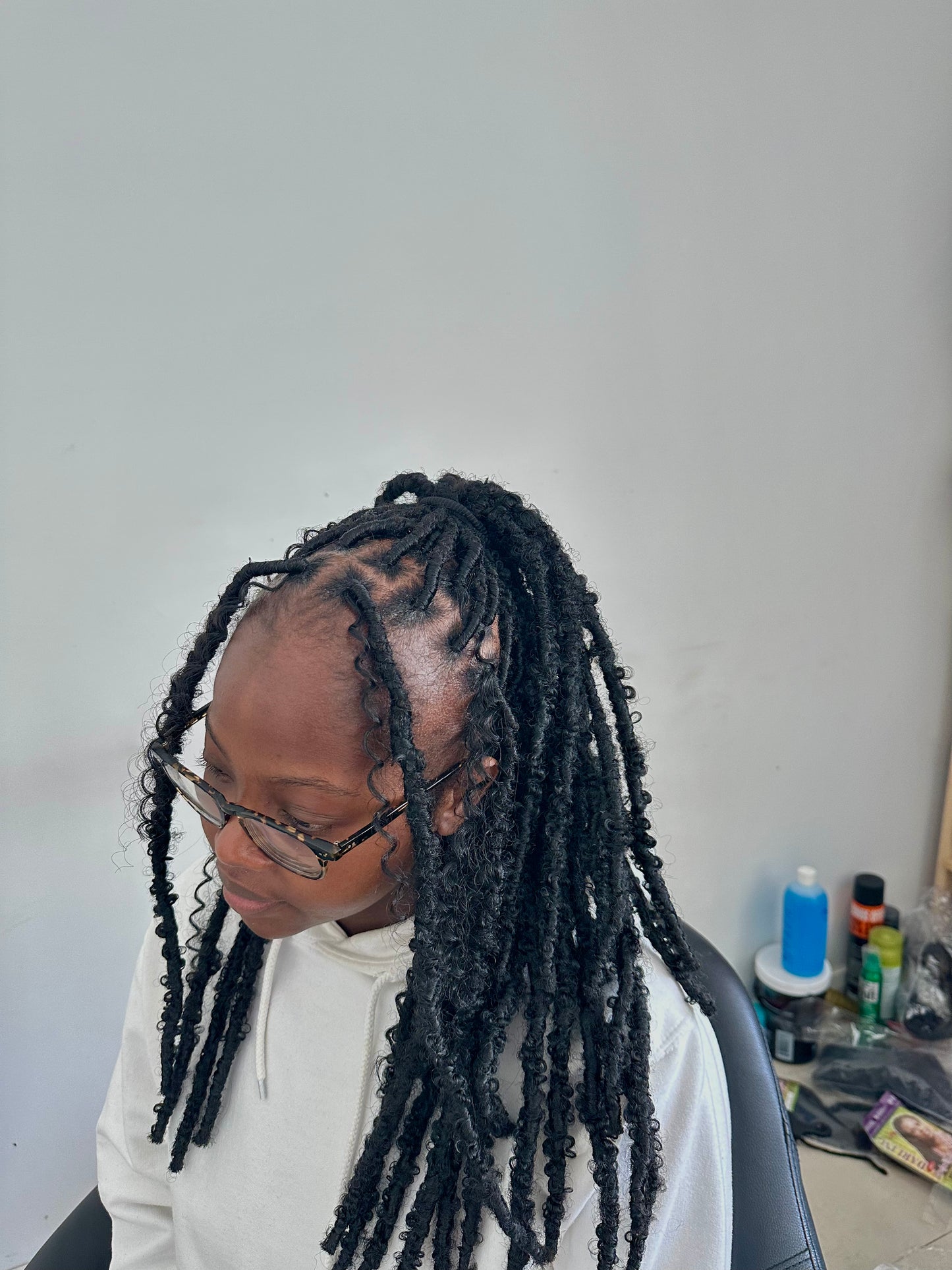 Butterfly-Distressed Faux Locs