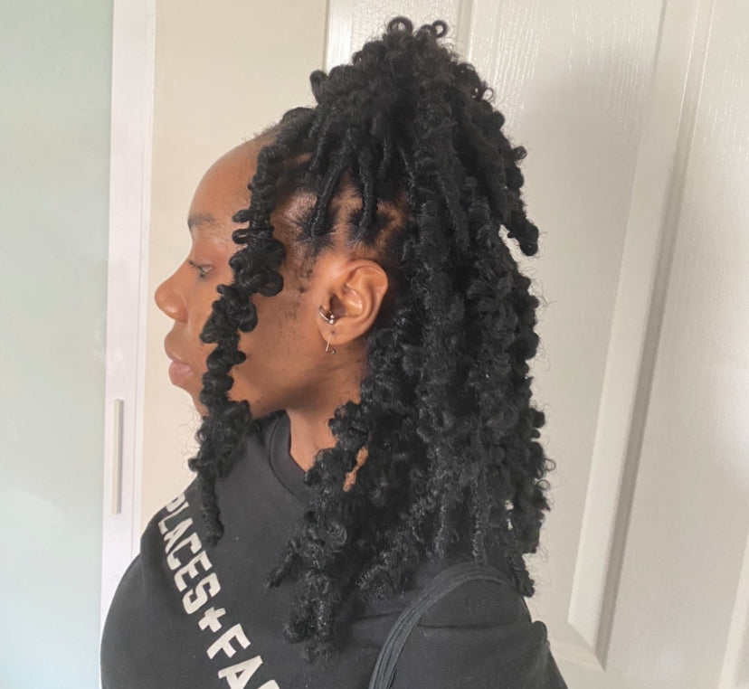 Butterfly-Distressed Faux Locs